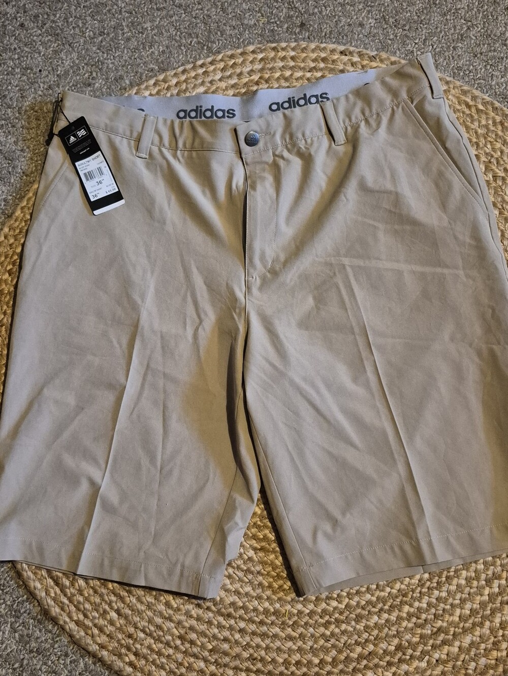 adidas Men’s Khaki Golf Shorts Sz.36 NWT